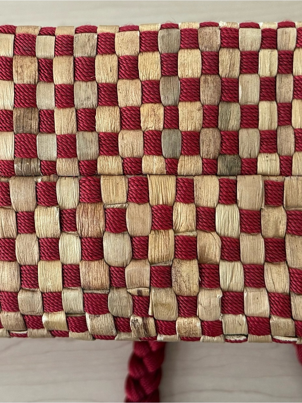The Sak Red and Tan Woven Tote - Picture 4 of 10